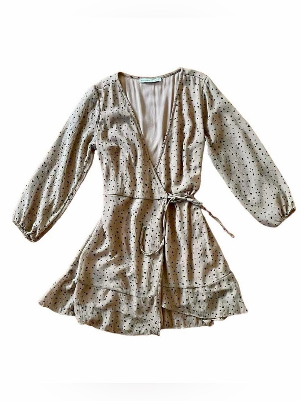 Abercrombie Polka Dot Wrap Mini Dress XXS Petite